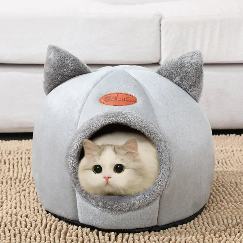 Lit de chat confortable et chaud pour l’hiver, idéal pour siestes