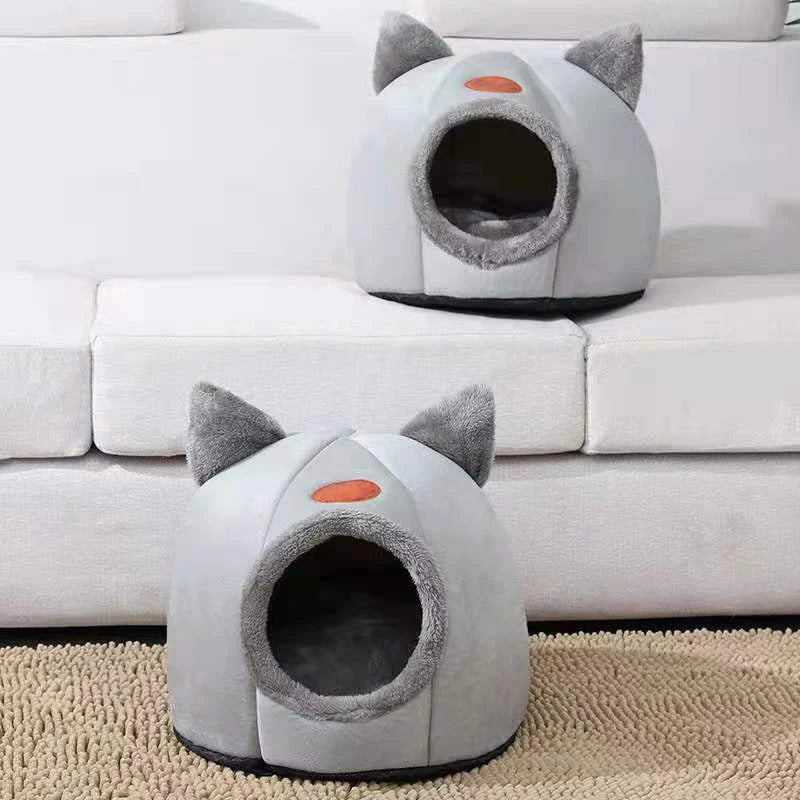 Lit de chat confortable et chaud pour l’hiver, idéal pour siestes
