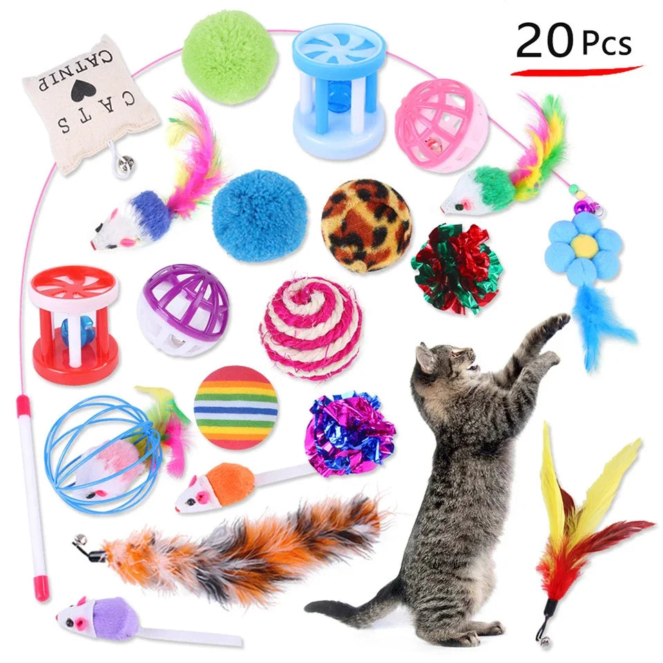 Jouets pour chats, ensemble de 20 pièces